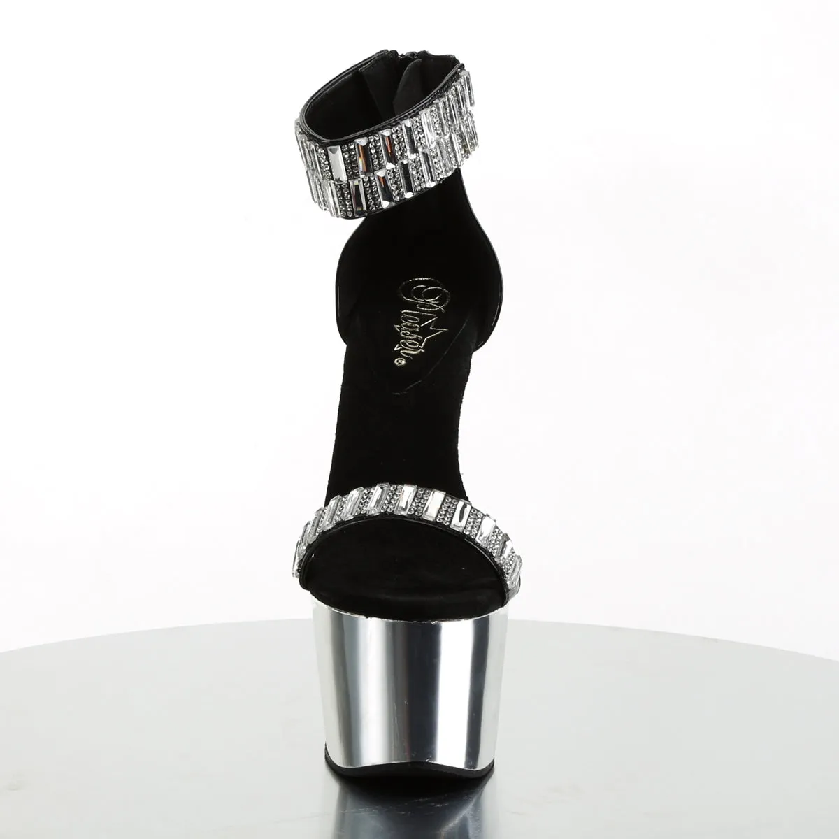 ADORE-769RS Pleaser 7" Heel Silver Chrome Platform Pole Dancing Heels