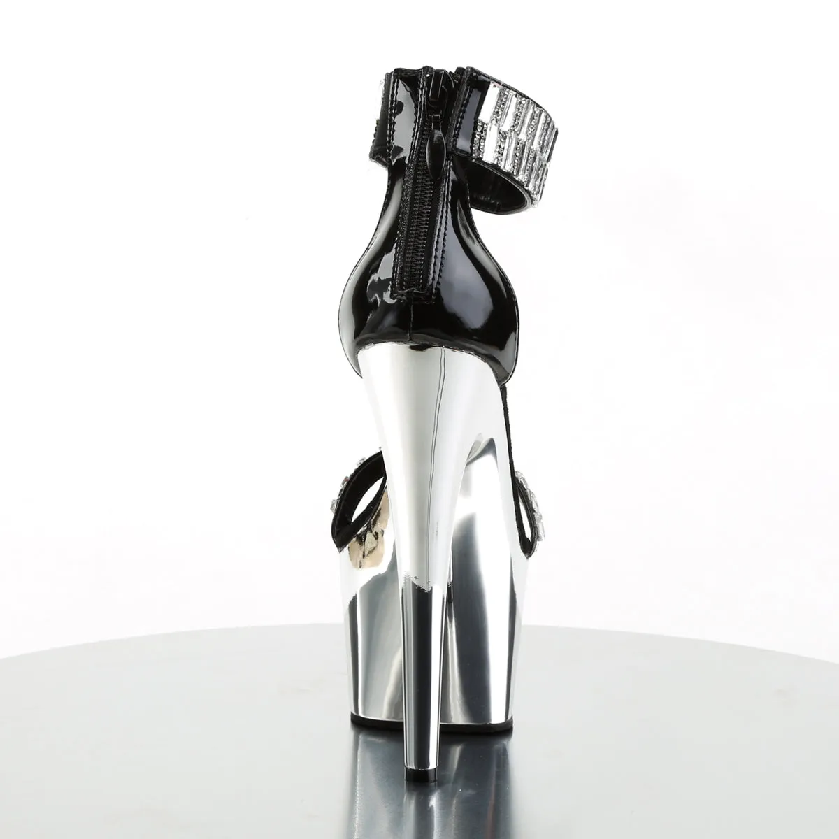 ADORE-769RS Pleaser 7" Heel Silver Chrome Platform Pole Dancing Heels