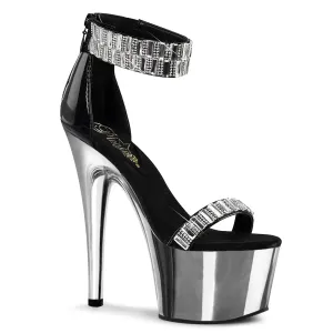 ADORE-769RS Pleaser 7" Heel Silver Chrome Platform Pole Dancing Heels
