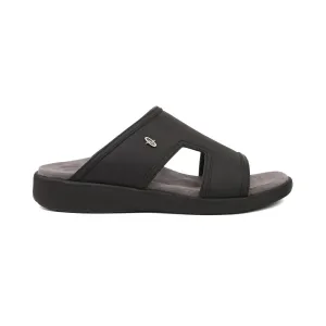 Aetrex Men's Suede Foot Bed Leather Sandals Black