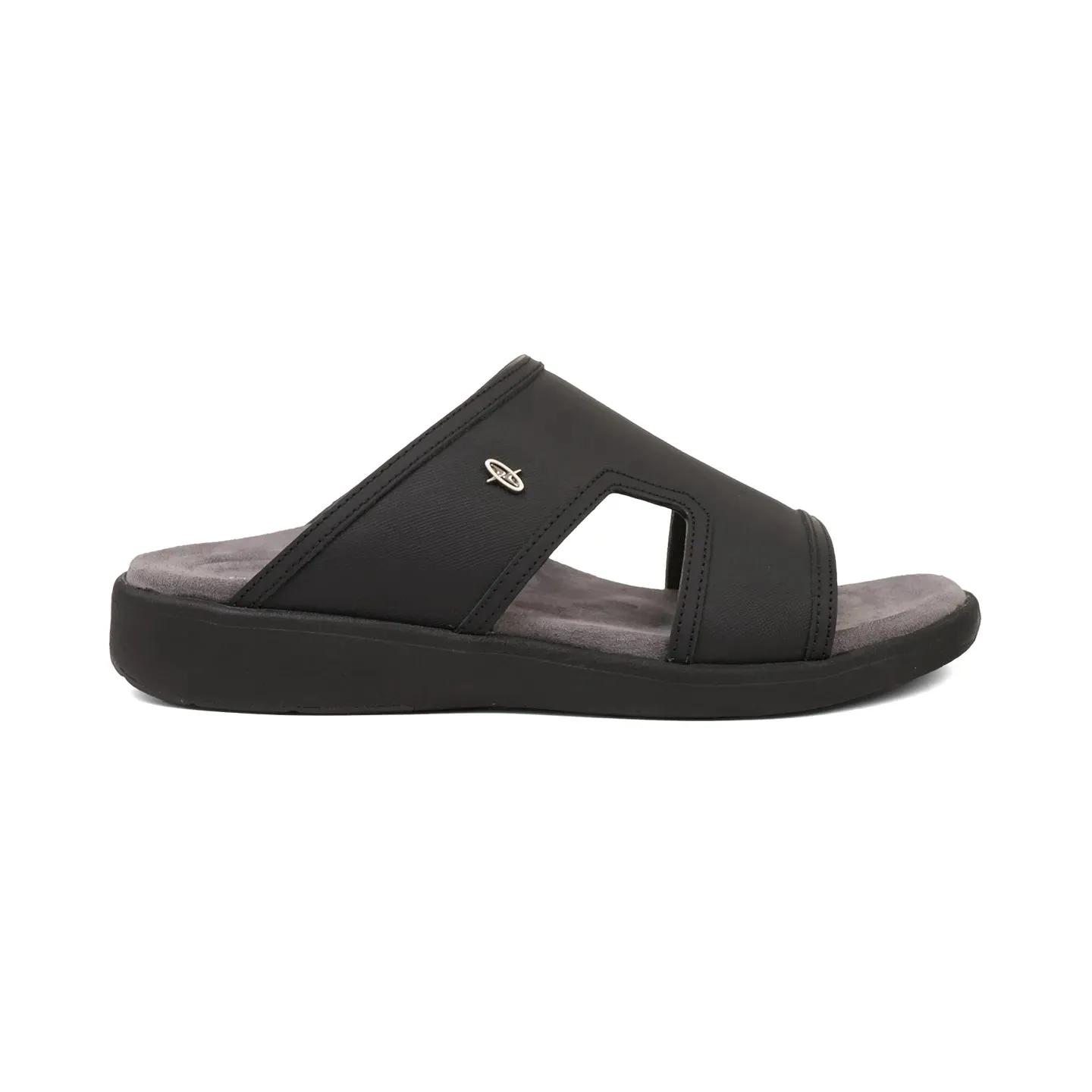 Aetrex Men's Suede Foot Bed Leather Sandals Black