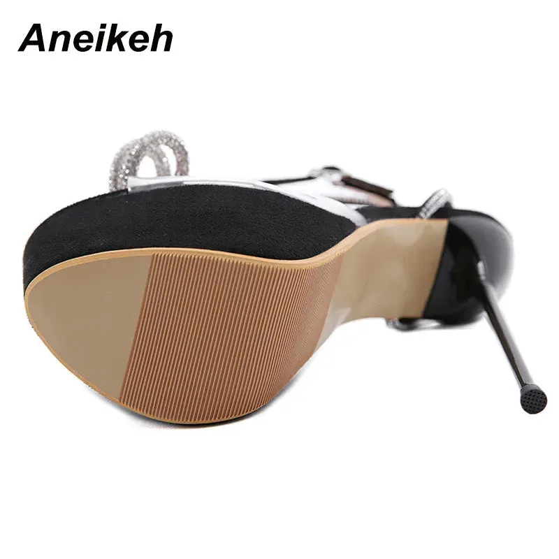 Aneikeh Transparent Evening Sandals