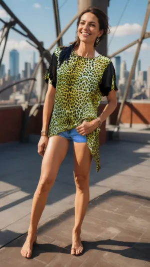 Animal Print Beach Top