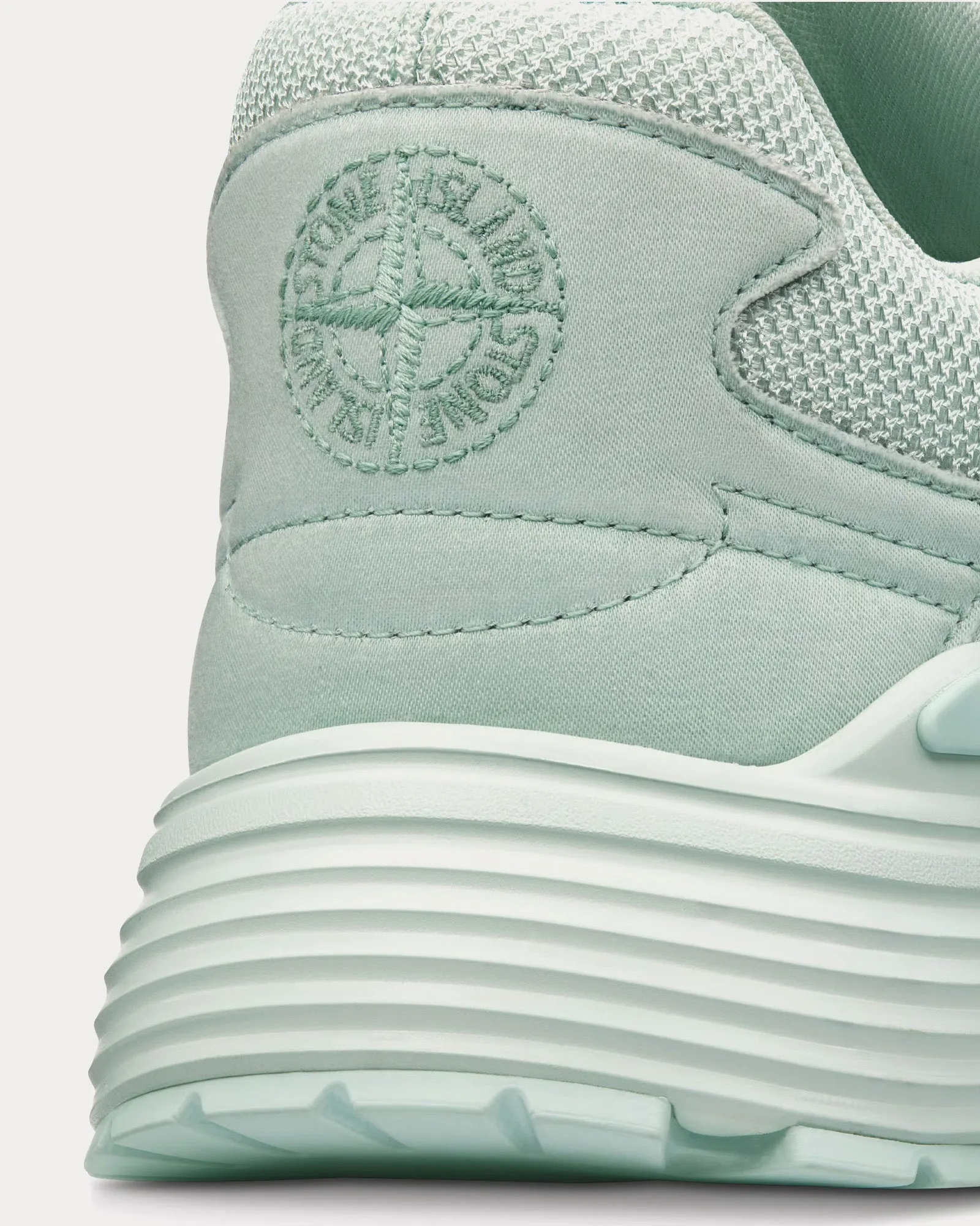 B30 Limited & Numbered Edition Light Green Technical Mesh and Light Green Dyed Cotton Low Top Sneakers