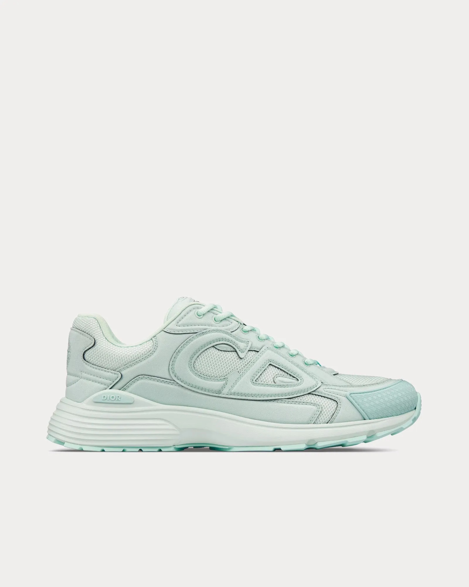 B30 Limited & Numbered Edition Light Green Technical Mesh and Light Green Dyed Cotton Low Top Sneakers