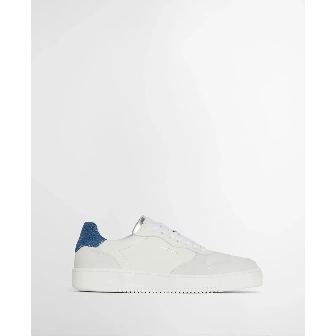 Barbour Celeste Leather Trainer LFO0691WH31 White/Chambray
