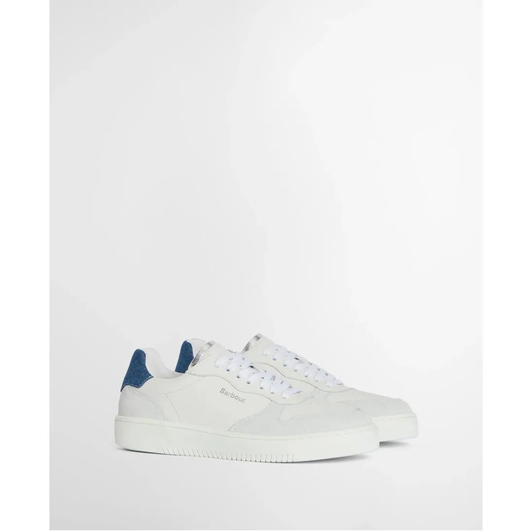 Barbour Celeste Leather Trainer LFO0691WH31 White/Chambray