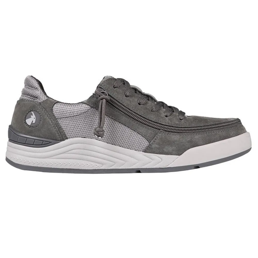 Billy Footwear (Mens) - Charcoal & Grey Faux Suede Comfort Low CLEARANCE