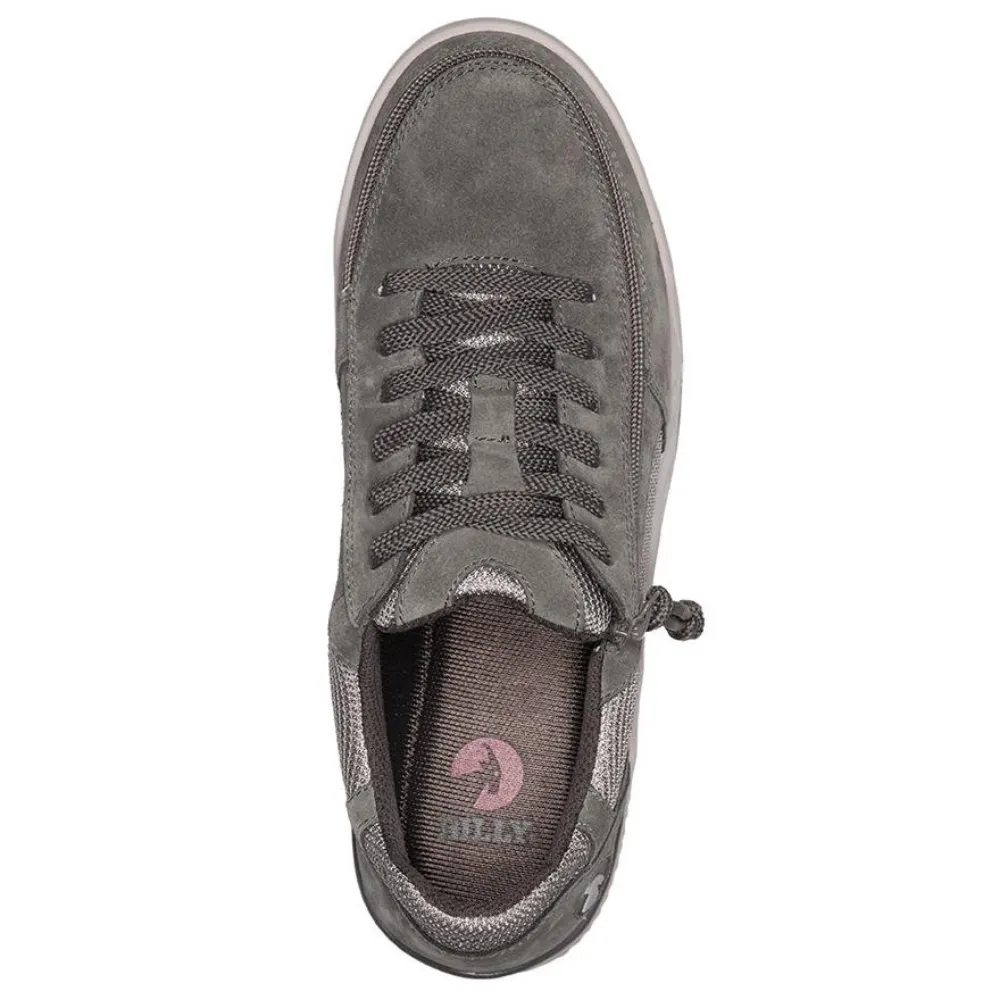Billy Footwear (Mens) - Charcoal & Grey Faux Suede Comfort Low CLEARANCE