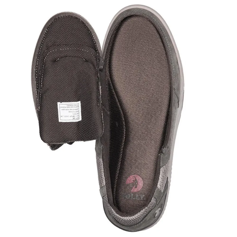 Billy Footwear (Mens) - Charcoal & Grey Faux Suede Comfort Low CLEARANCE