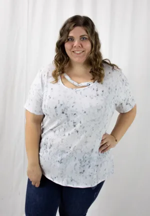 Black and White Tie Dye Top