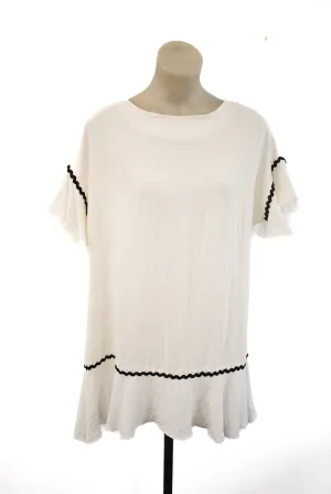 Blue Blue linen blend top, XL