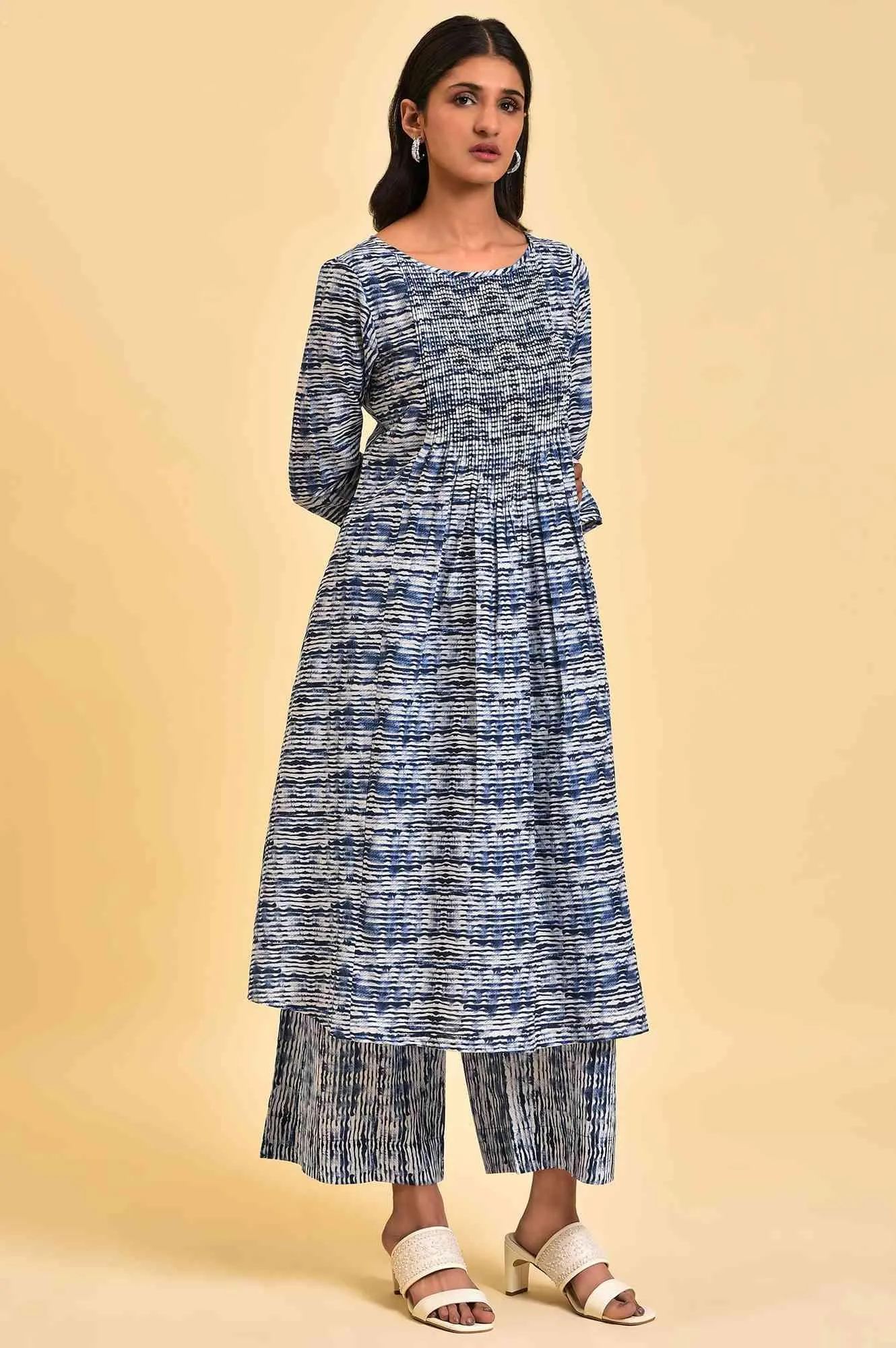 Blue Printed Contemporary Co-Ord Set