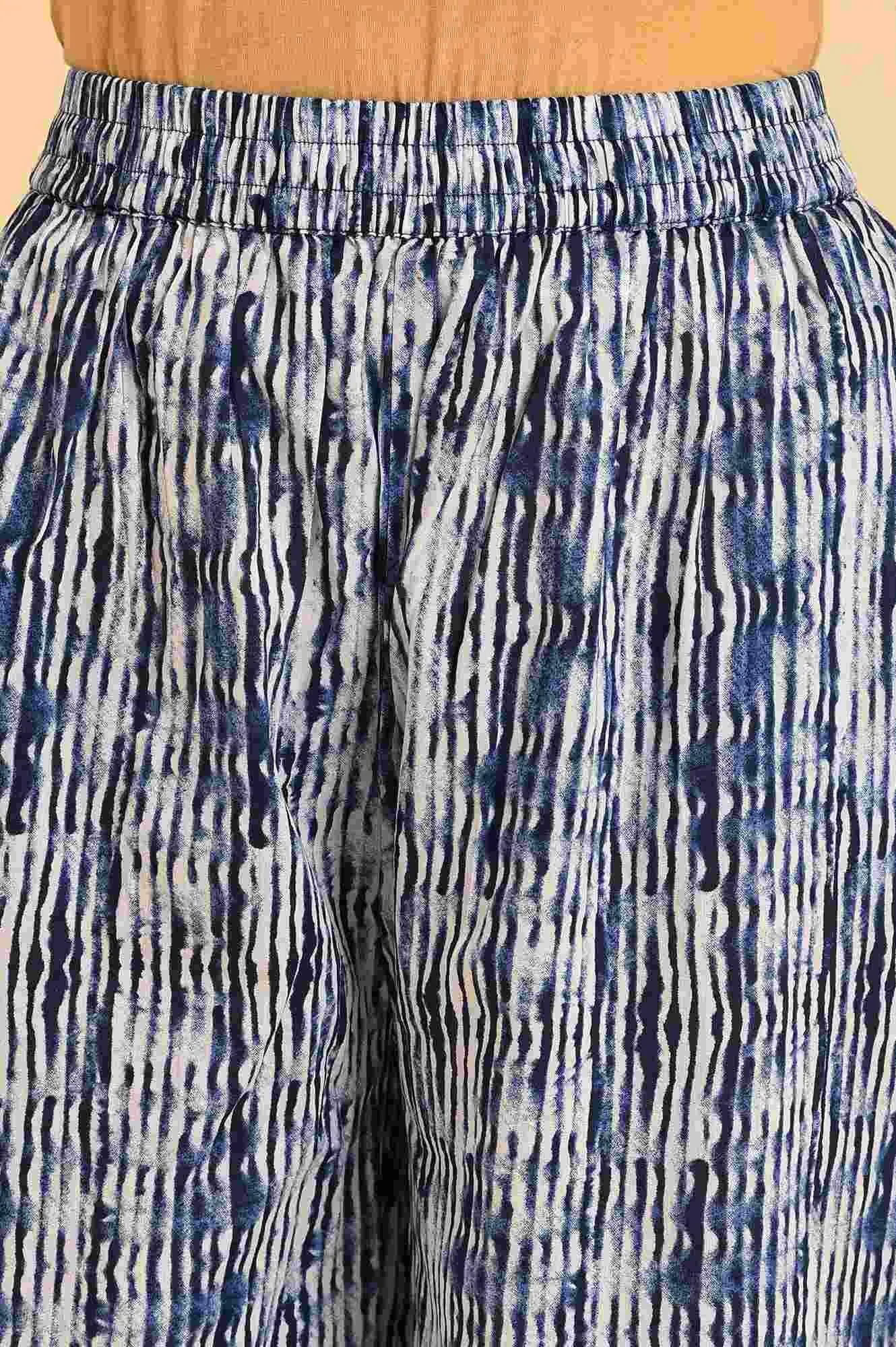 Blue Printed Contemporary Co-Ord Set