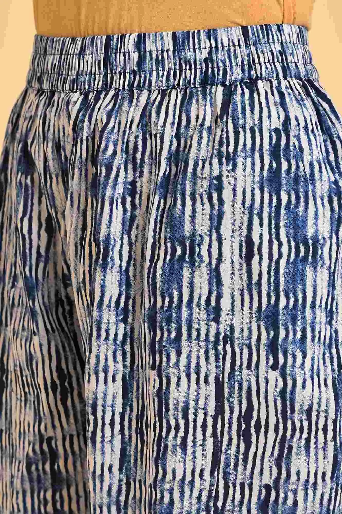 Blue Printed Contemporary Co-Ord Set