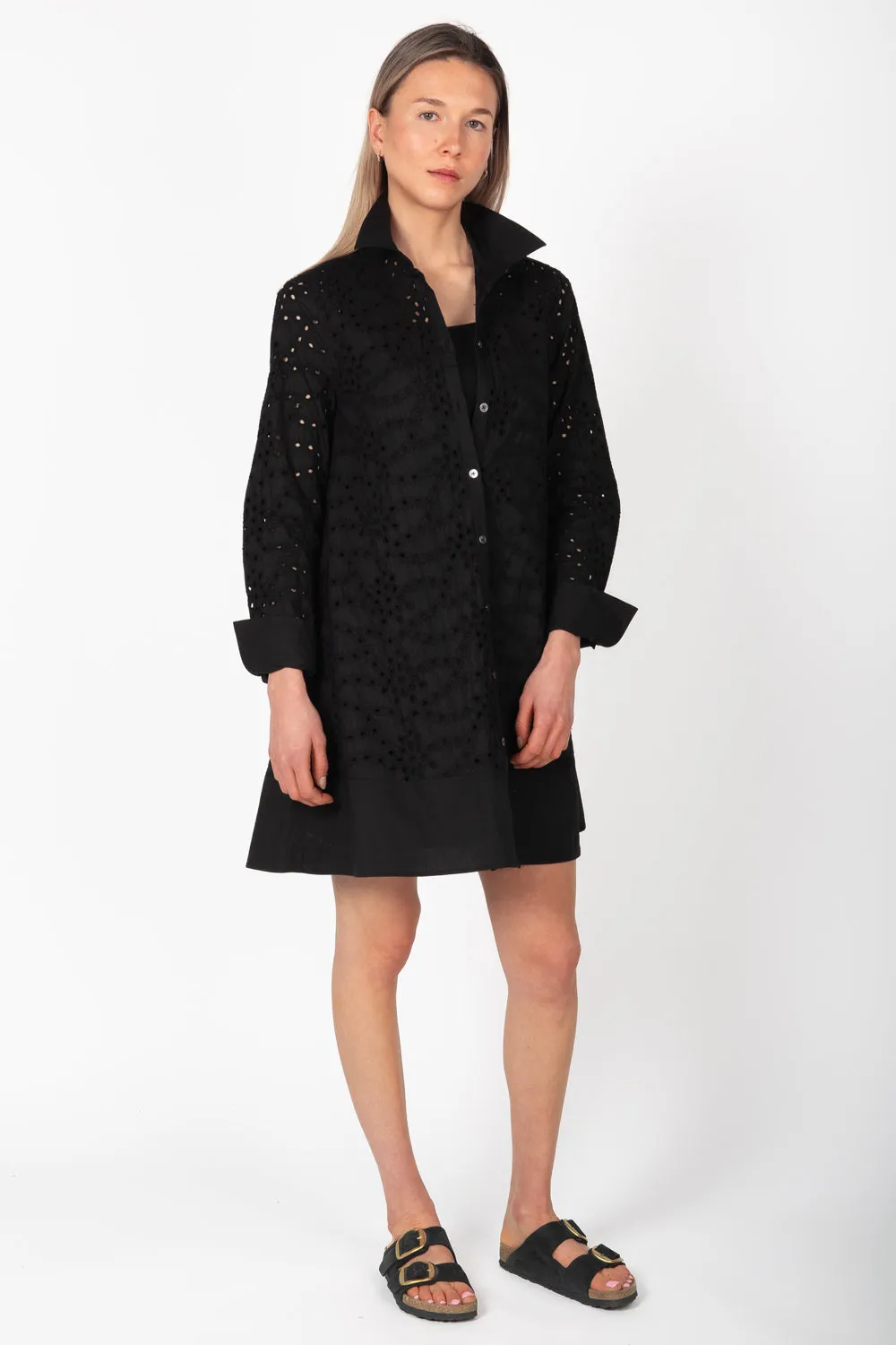 BYLYSE Eyelet Shirt Dress