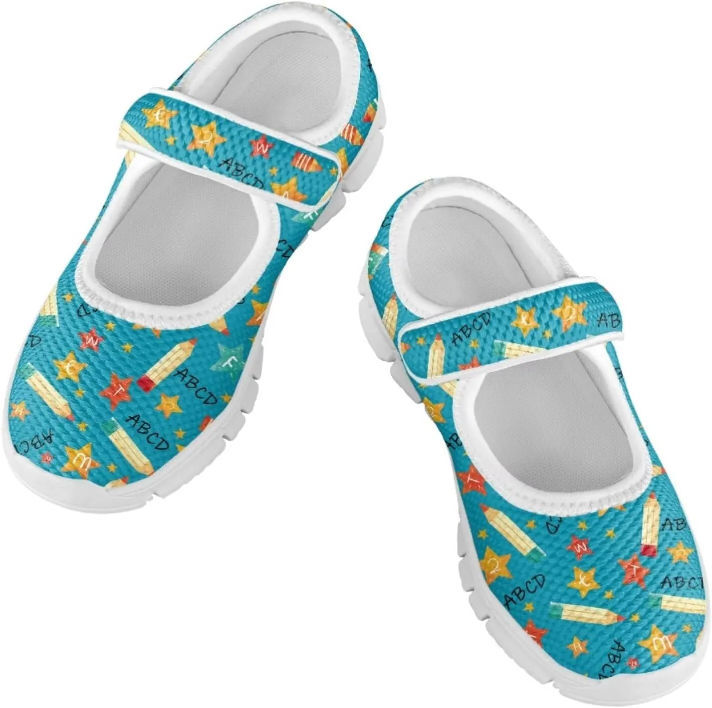 Cartoon Mary Jane Shoes for Little Girls Casual Slip-on Ballet Flats Flower Girl Wedding Party Flats Kids Teenis Girls Athletic Running Tennis Shoes