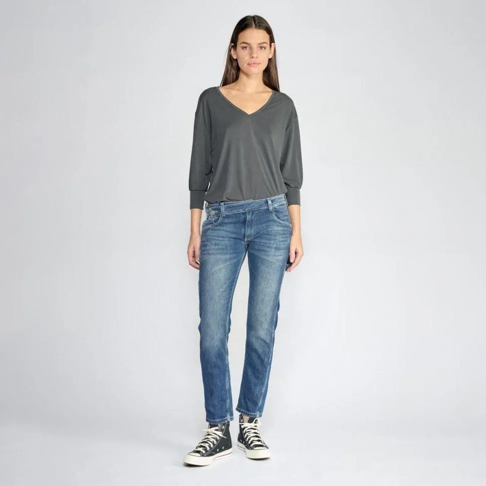 Chara Boyfit Jeans - Destroyed Blue