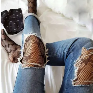 CITY Fashion Cool Star Printed Fishnet pantyhose