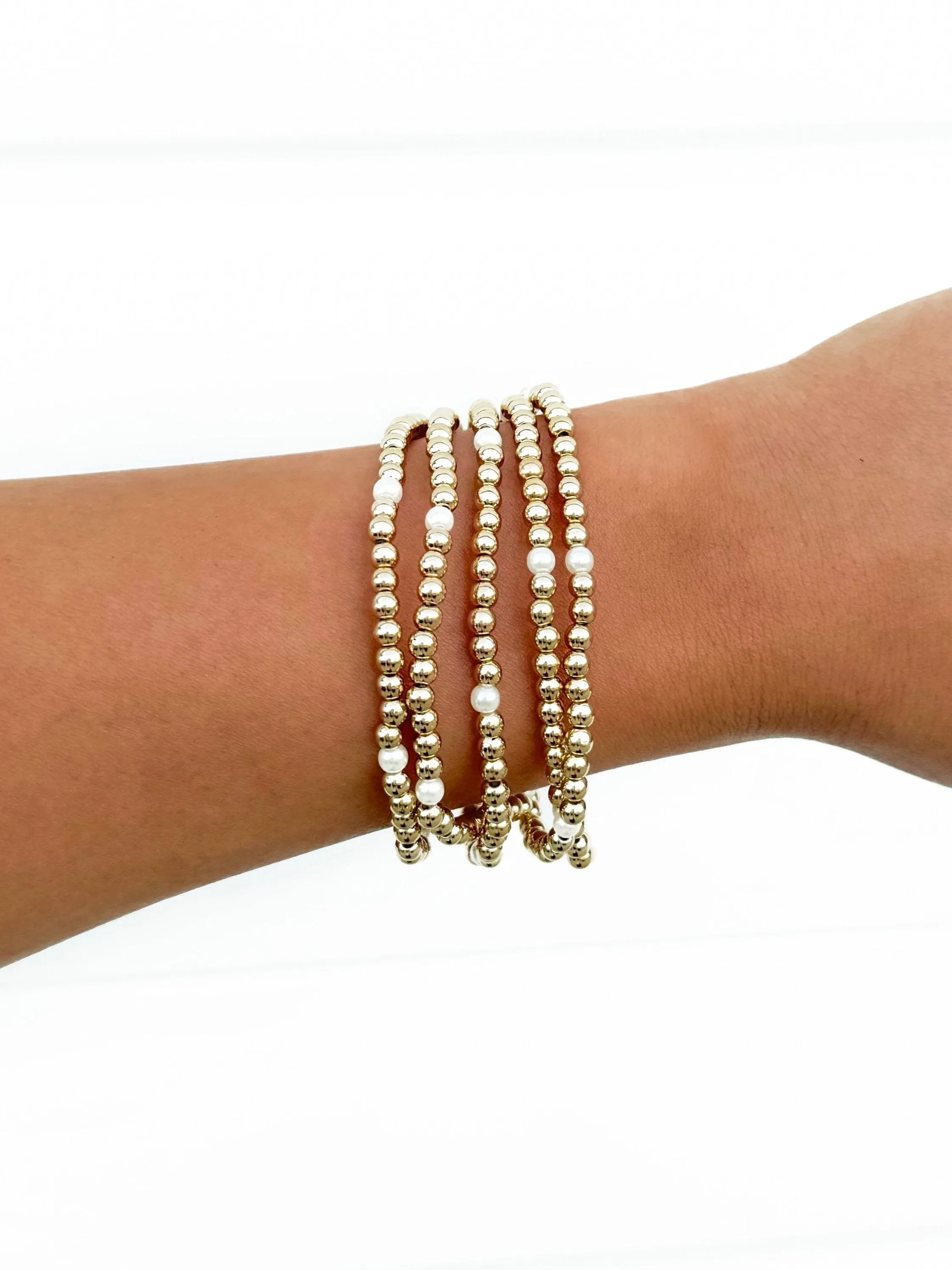 Classy Chic Small Beaded Bracelet Stack