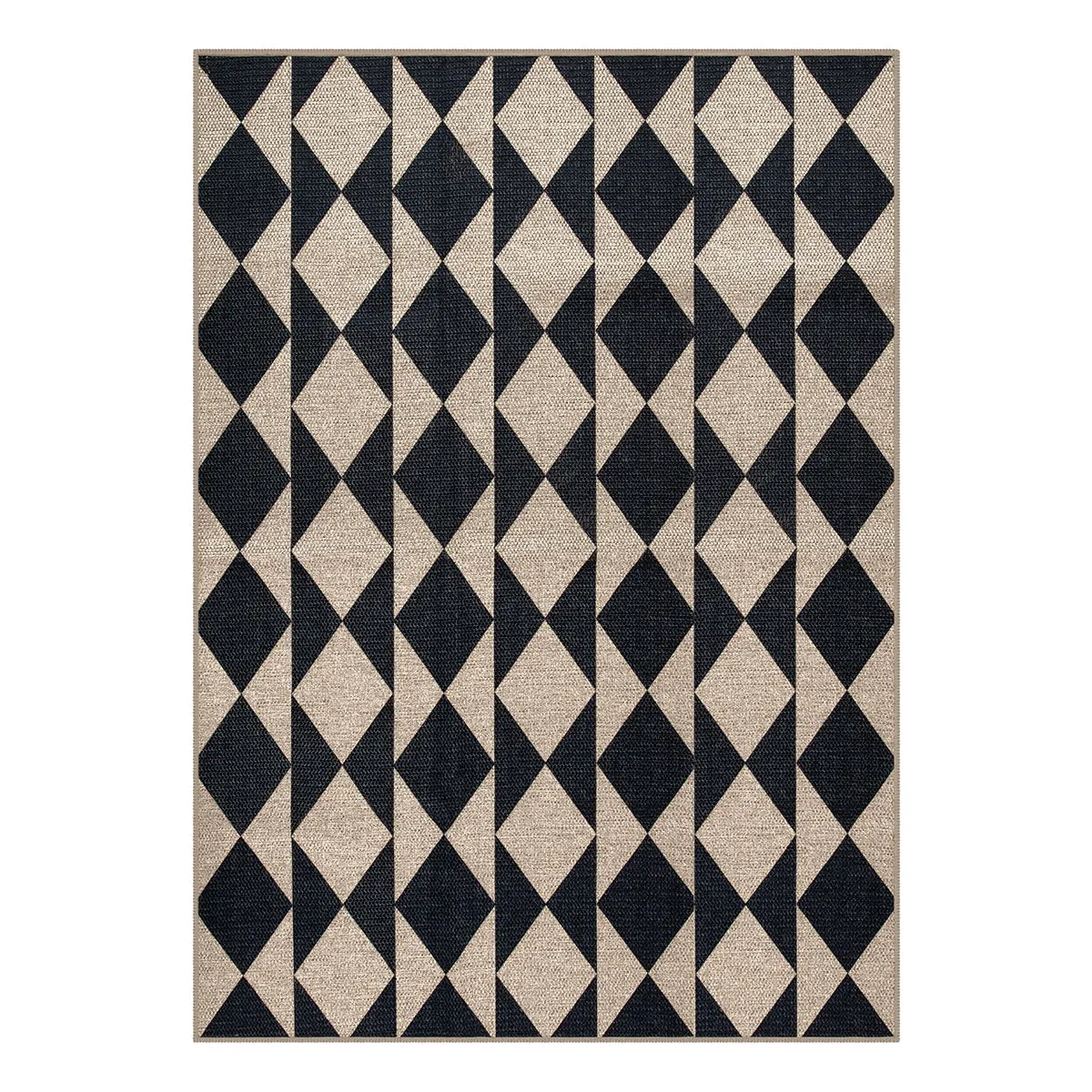 Clovis Checkered Diamond Easy Jute Area Rug