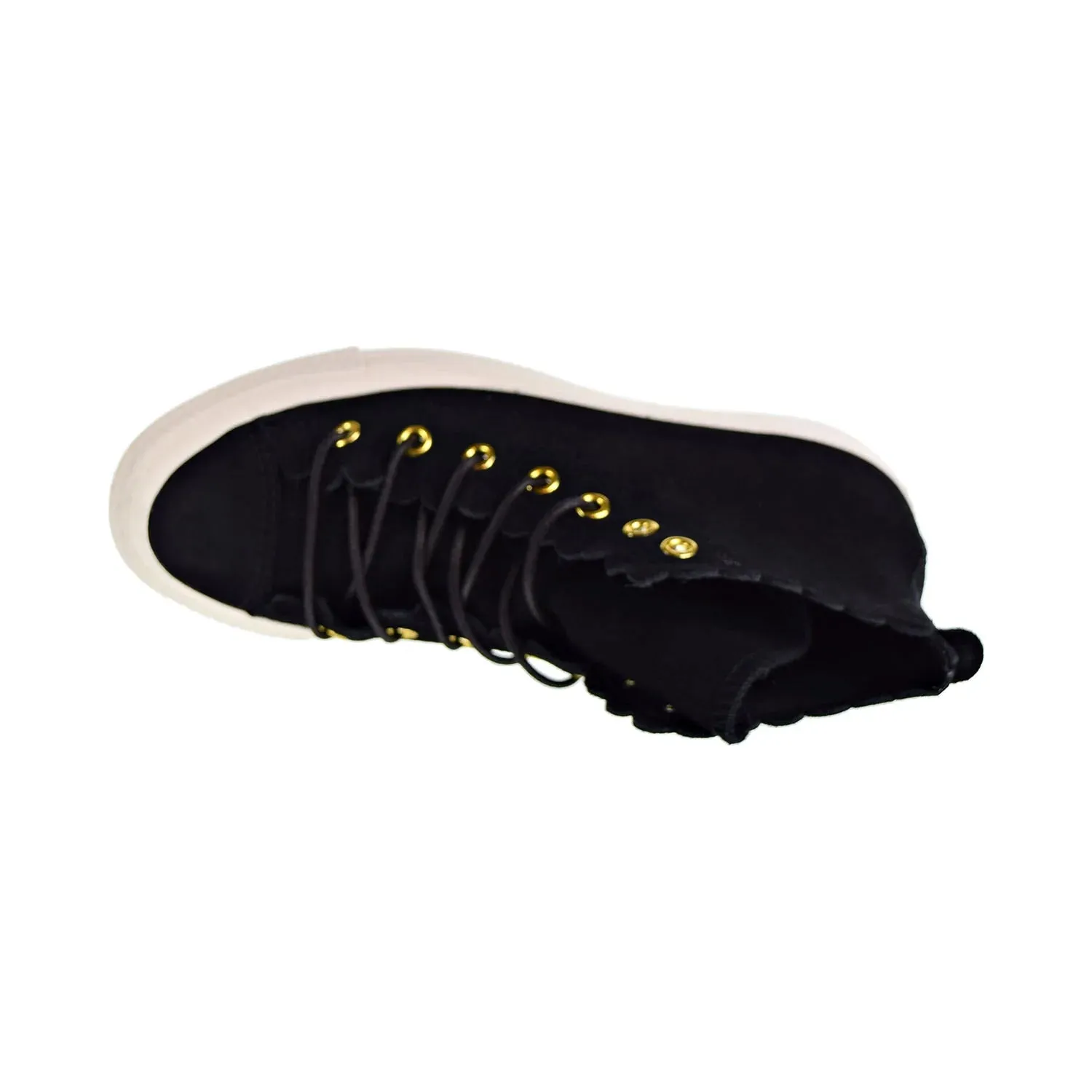 Converse Chuck Taylor All Star Hi Frilly Thrills Suede Women's Shoes Black/Gold