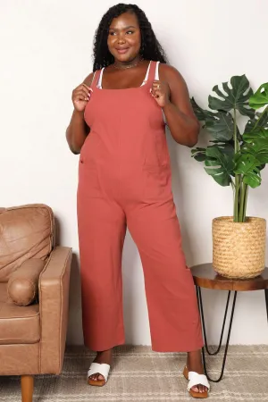 Feel Excited Sleeveless Wide Leg Overalls