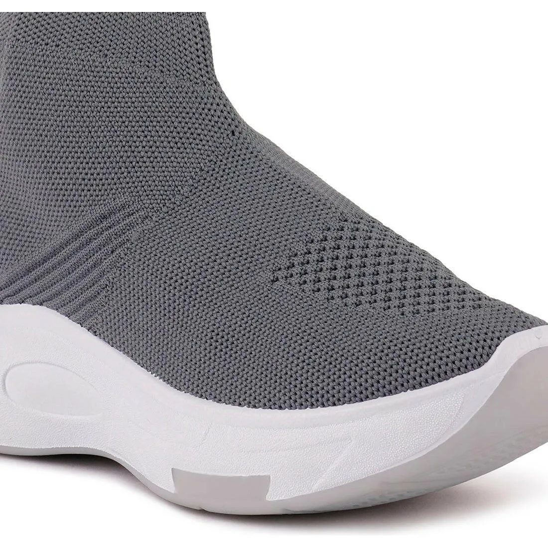 Four Grid Knitted Ankle Chunky Sneaker