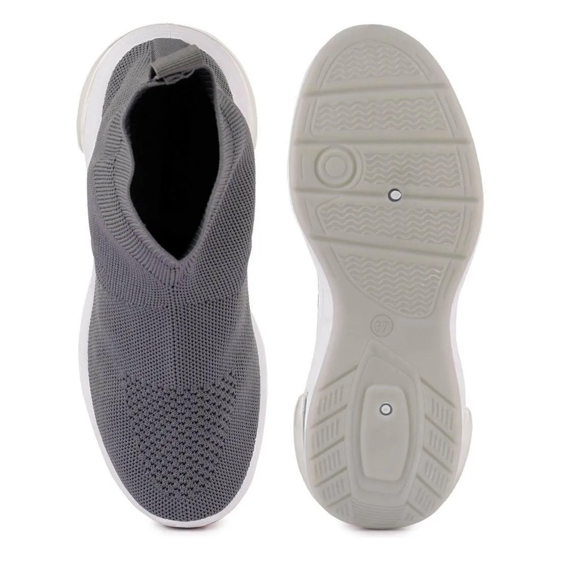 Four Grid Knitted Ankle Chunky Sneaker