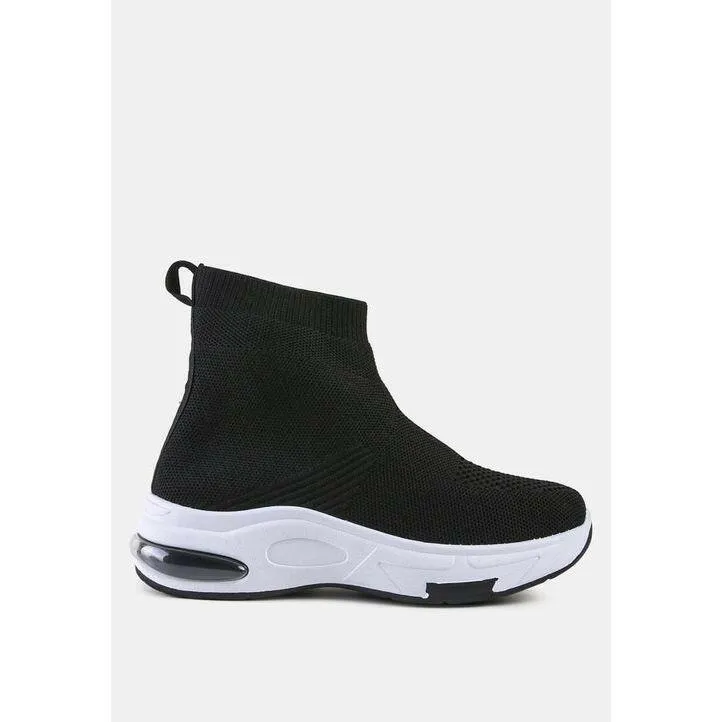 Four Grid Knitted Ankle Chunky Sneaker