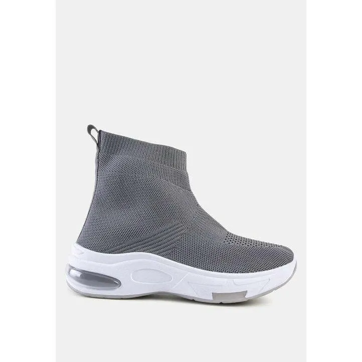 Four Grid Knitted Ankle Chunky Sneaker