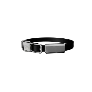 Frank Green Pet Collar   Name Tag - Midnight/Silver