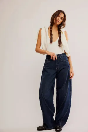Free People Sugar & Spice Barrel Leg Jeans