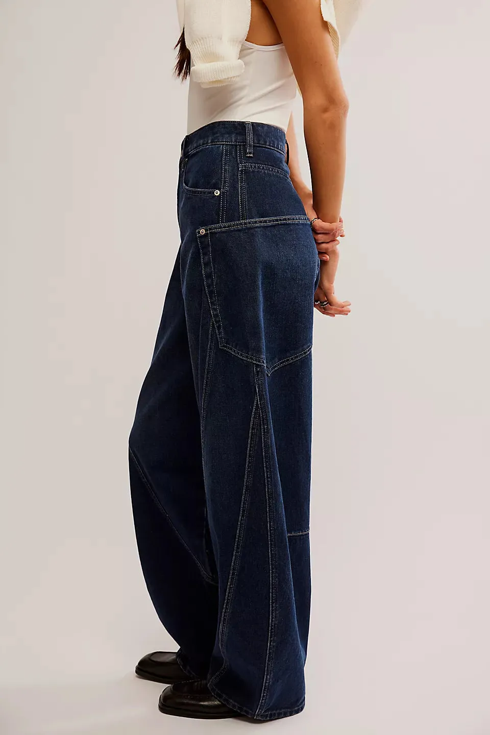 Free People Sugar & Spice Barrel Leg Jeans