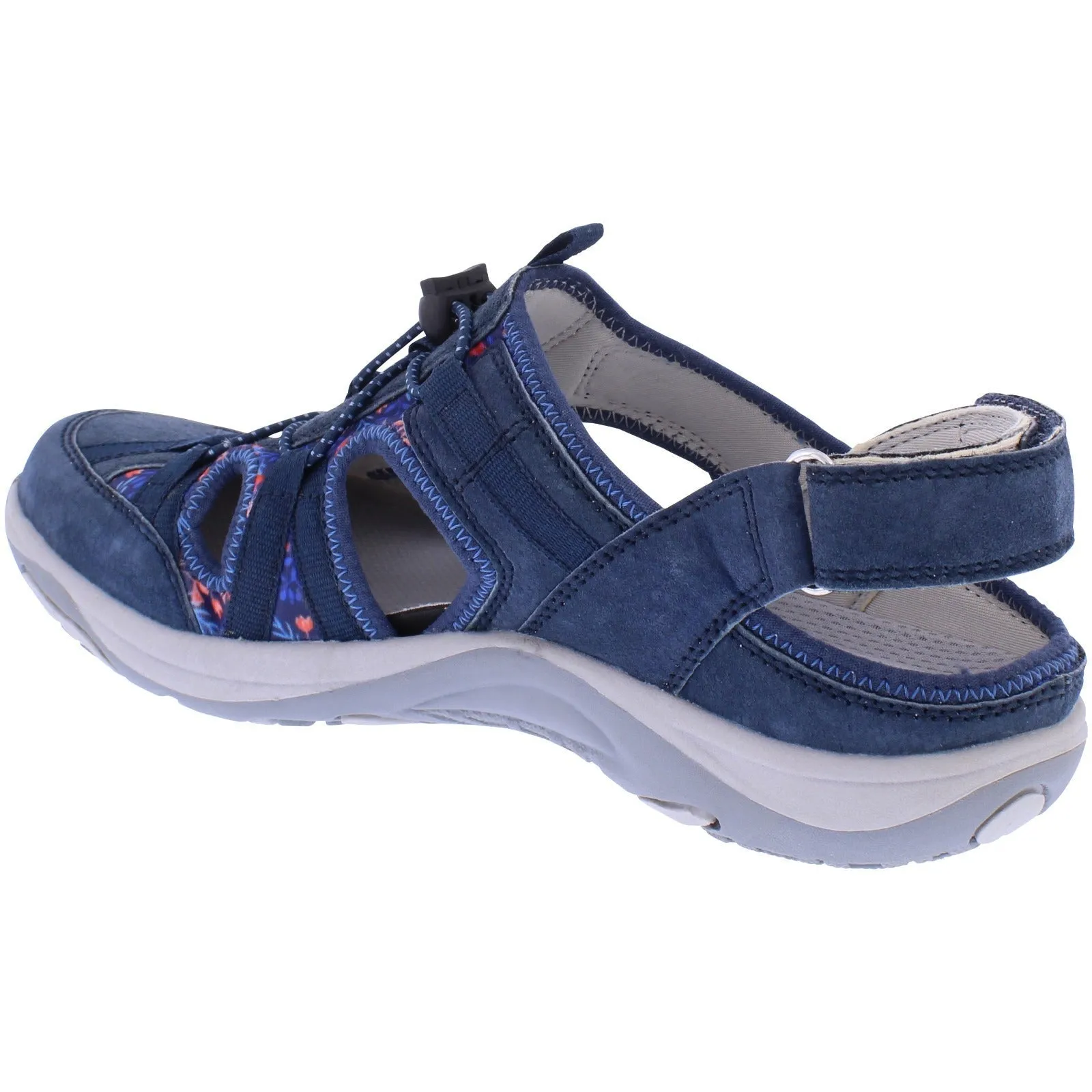 Free Spirit 41121 Bryn Ladies Navy Leather Arch Support Touch Fastening Shoes