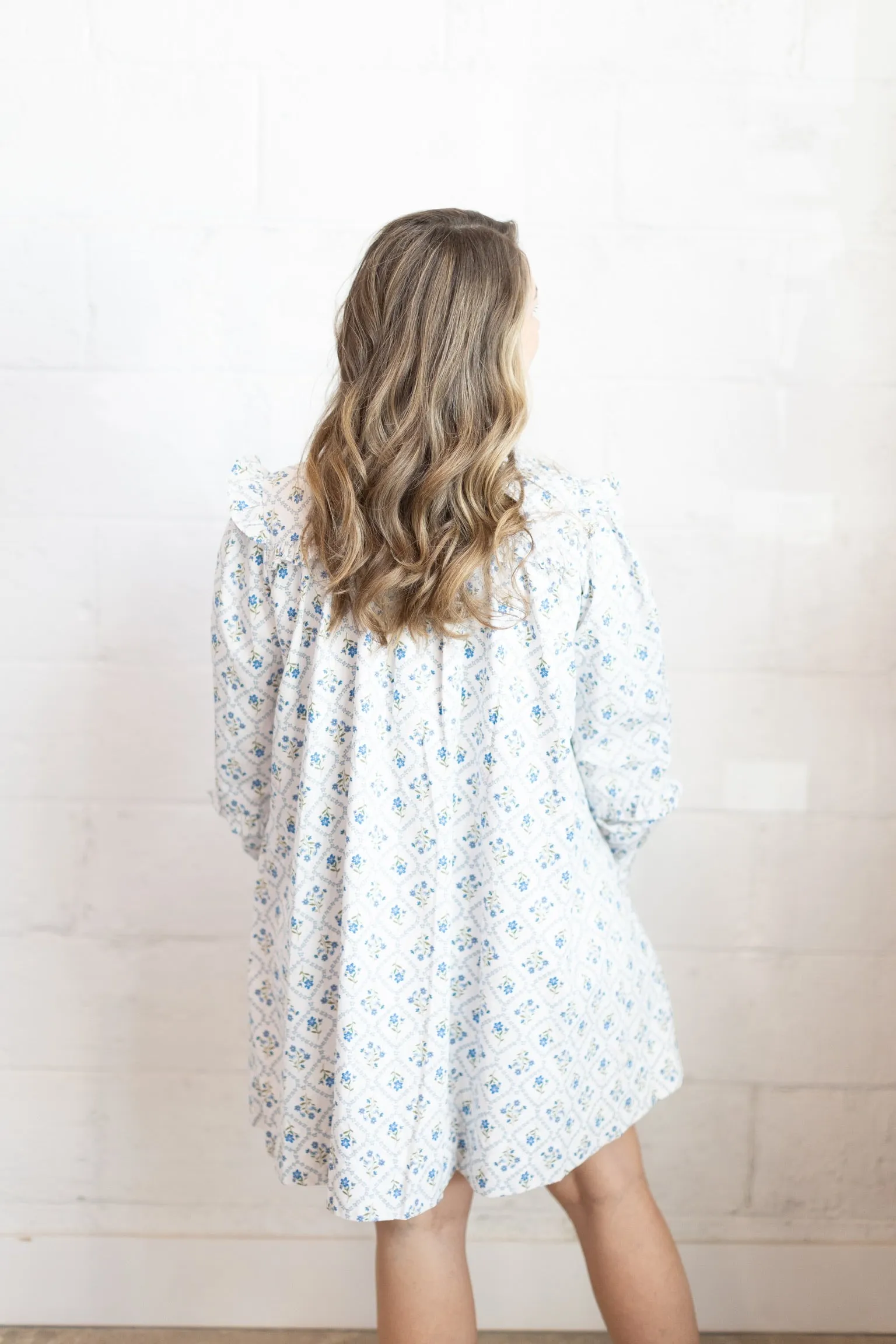French Vneck Ruffle Dress