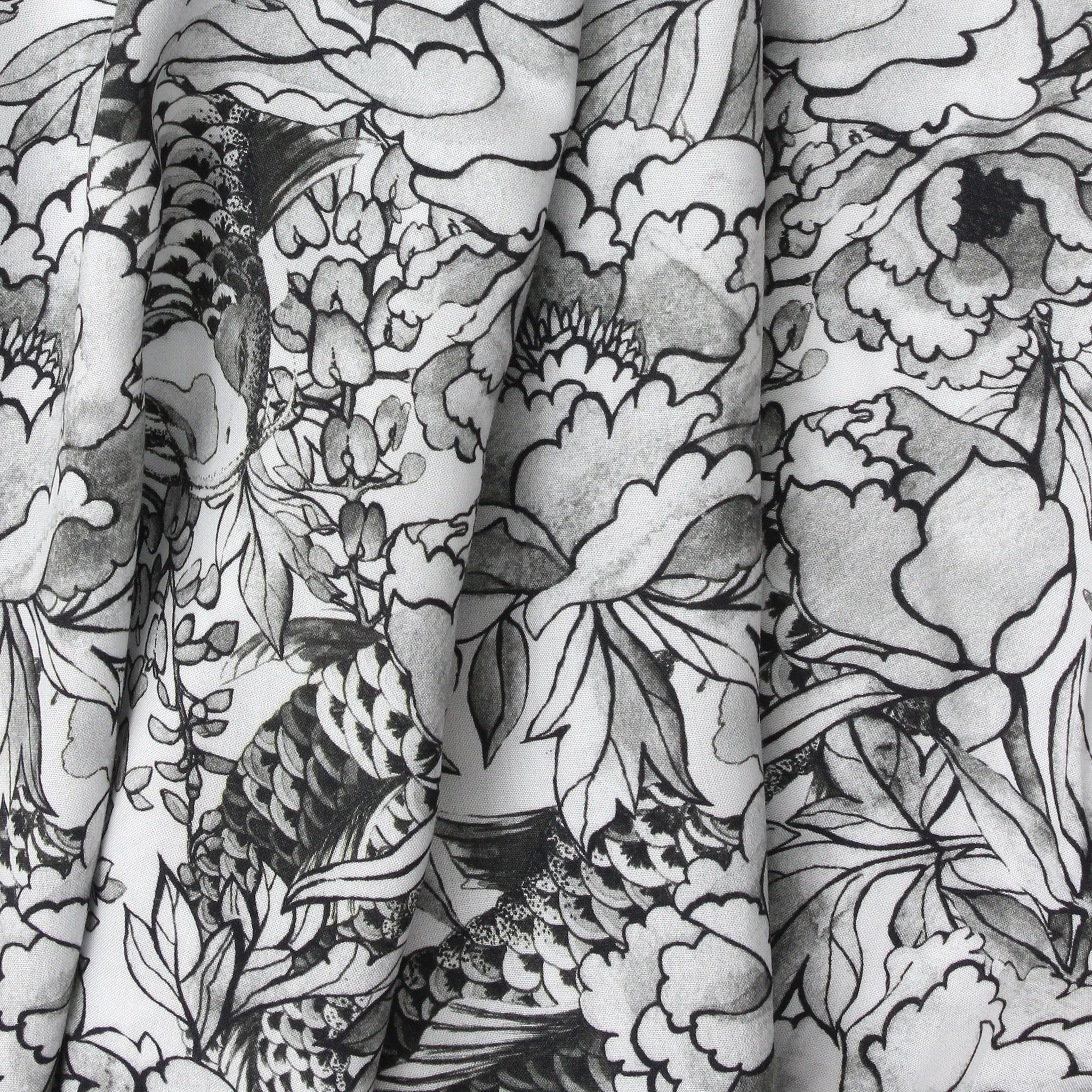 Grey Tropical Pool Printed Bottoms