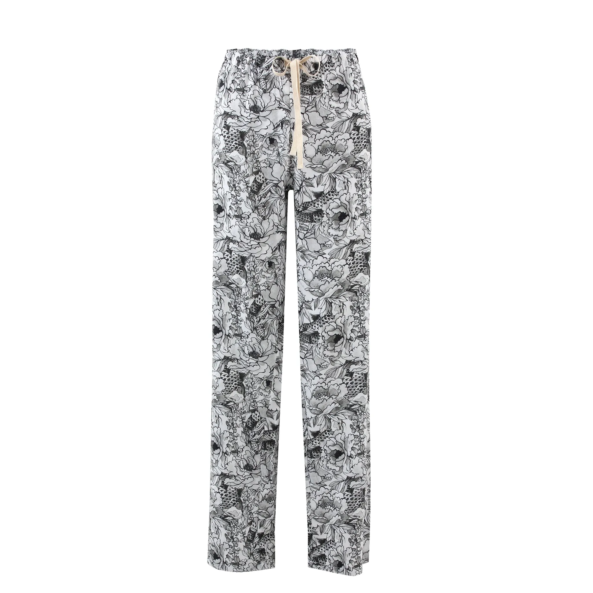 Grey Tropical Pool Printed Bottoms