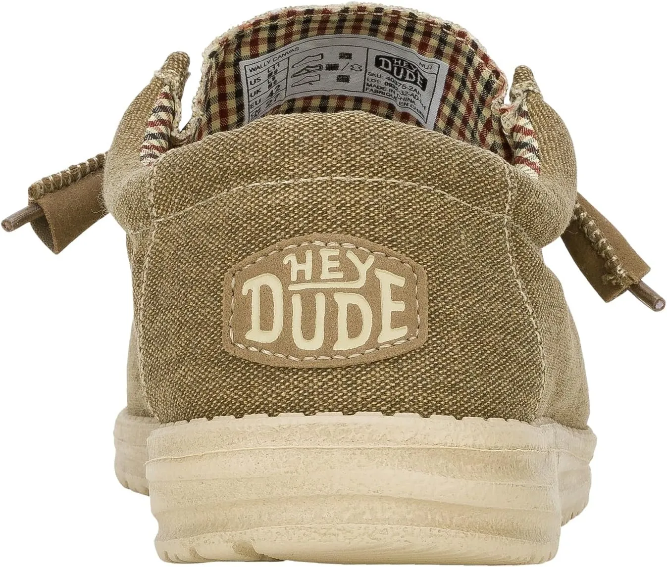 HEYDUDE Men's Wally Canvas, Mens Shoes, Slip-on Loafers, Comfortable & Light-Weight