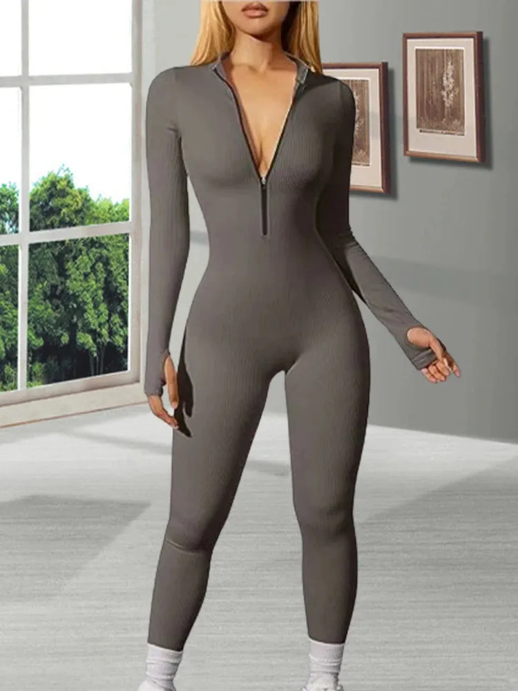 High Waist Ribbed Romper