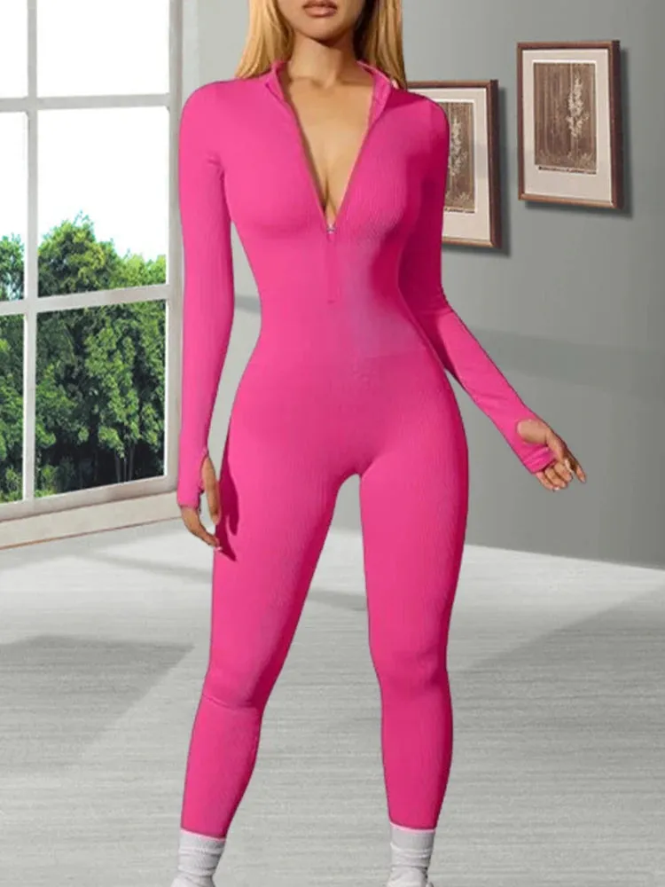 High Waist Ribbed Romper