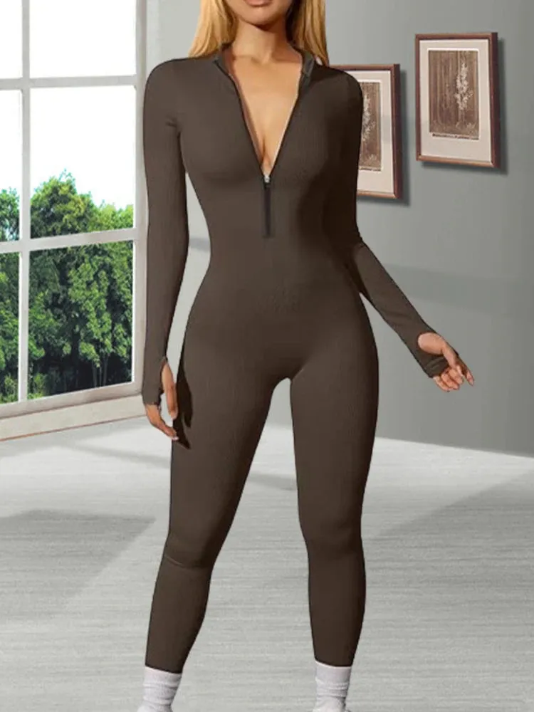 High Waist Ribbed Romper
