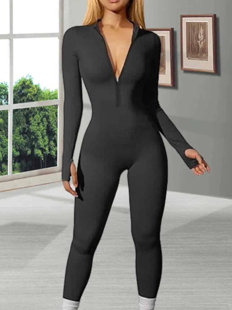 High Waist Ribbed Romper
