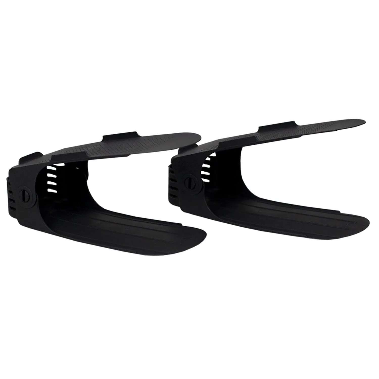 Home Basics 2-Pack Adjustable Shoe Space Saver, Black