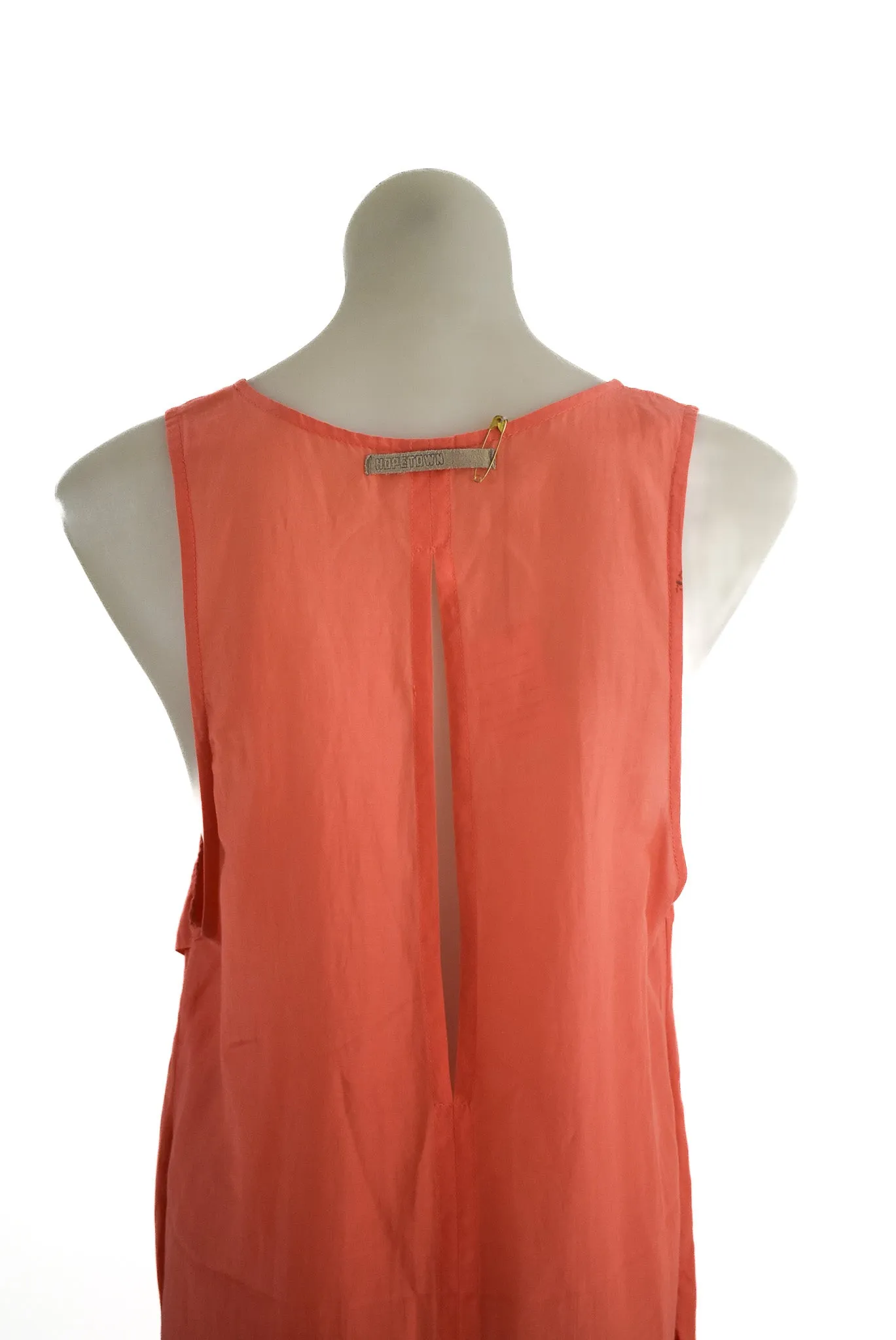 Hopetown flowy silk blend summer dress, L