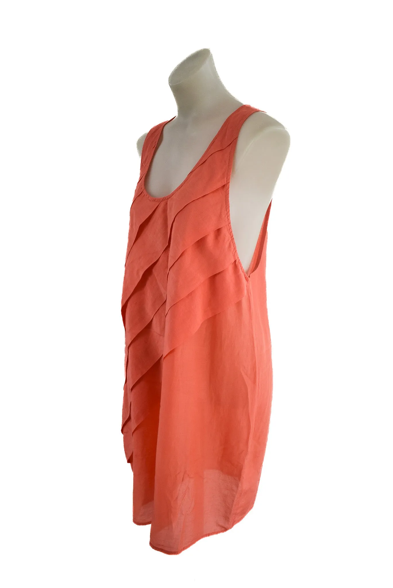 Hopetown flowy silk blend summer dress, L