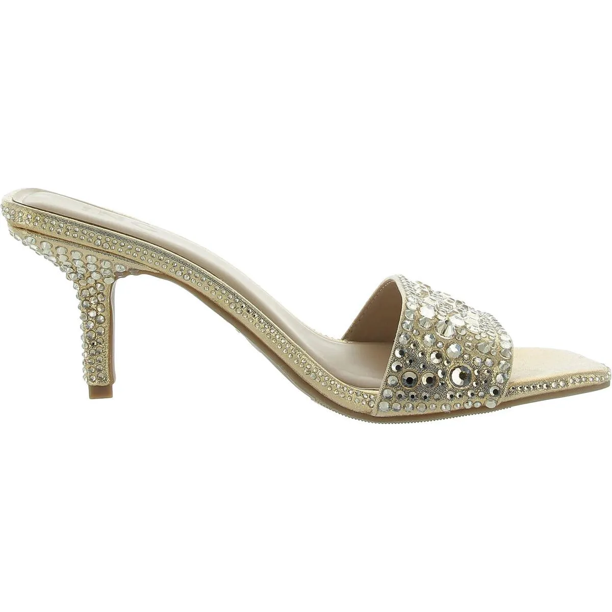 INC Womens Embellished Rhinestone Slide Sandals
