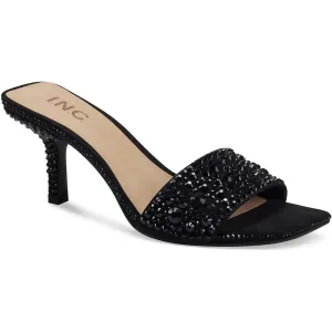 INC Womens Embellished Rhinestone Slide Sandals