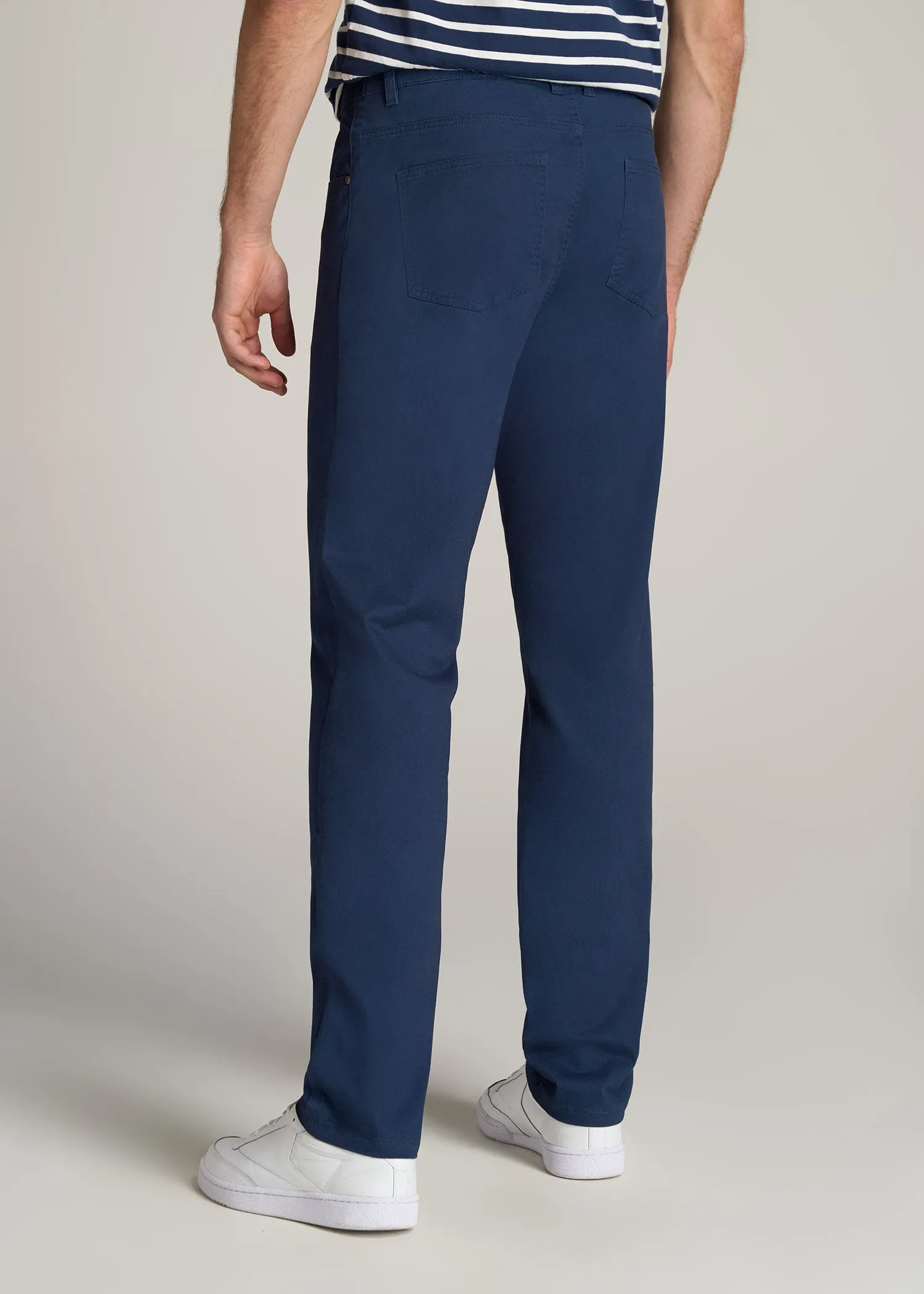 J1 STRAIGHT Leg Five-Pocket Pants for Tall Men in Marine Navy