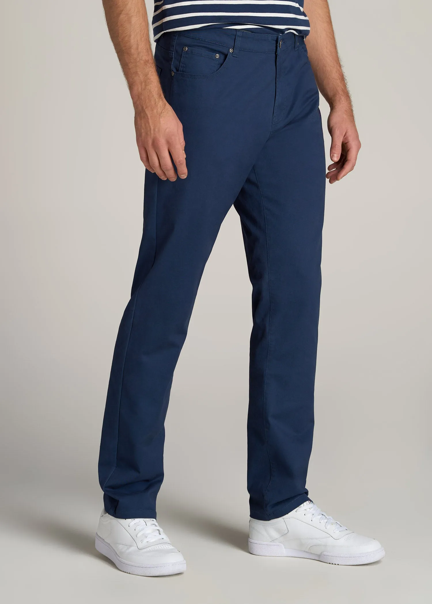 J1 STRAIGHT Leg Five-Pocket Pants for Tall Men in Marine Navy